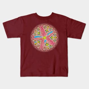 Kaleidoscope Star Colorful Art Design Kids T-Shirt